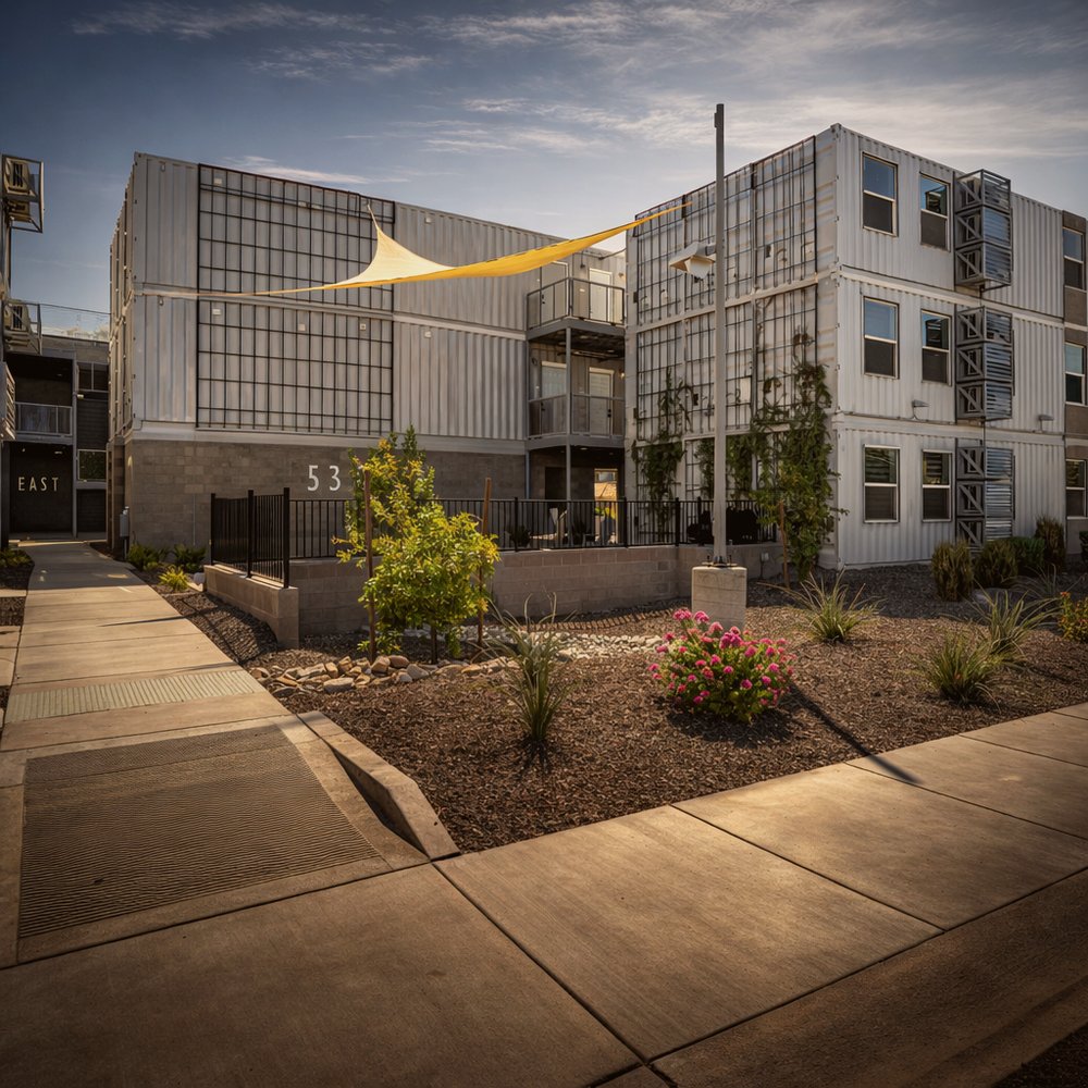 Stack on Polk, edificio multifamiliar modular en Phoenix, Arizona